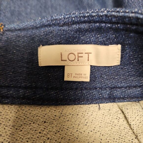 LOFT Dress Stretch Denim Skirt 8T - Picture 3 of 7